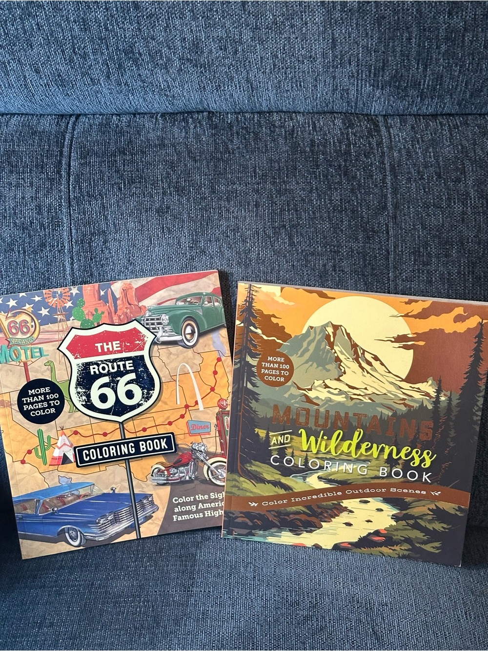 The Route 66 & Mountains & Wilderness Coloring Book Set